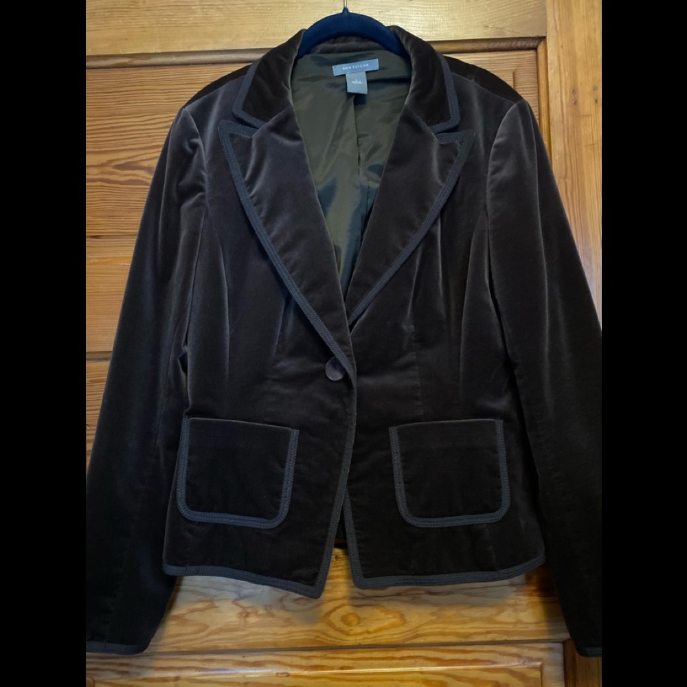 Ann Taylor brown velvet blazer